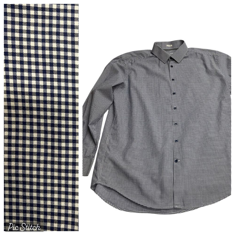 Christian Lacroix Men's Modern‎ Fit Button Up Shirt Sz 16.5 34-35 Long Sleeve